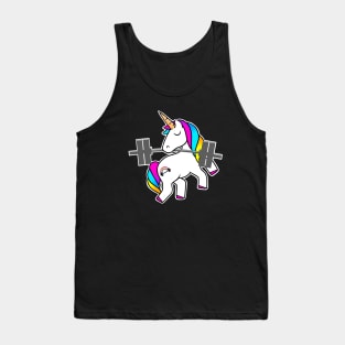 fitness unicorn, gym girl, fitness girl, barbell unicorn Tank Top